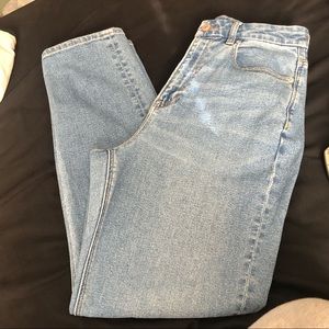 AE stretch mom jeans